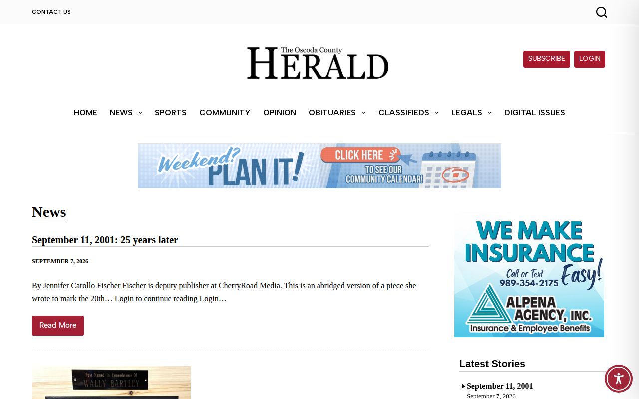 Oscoda County arrest news coverage page